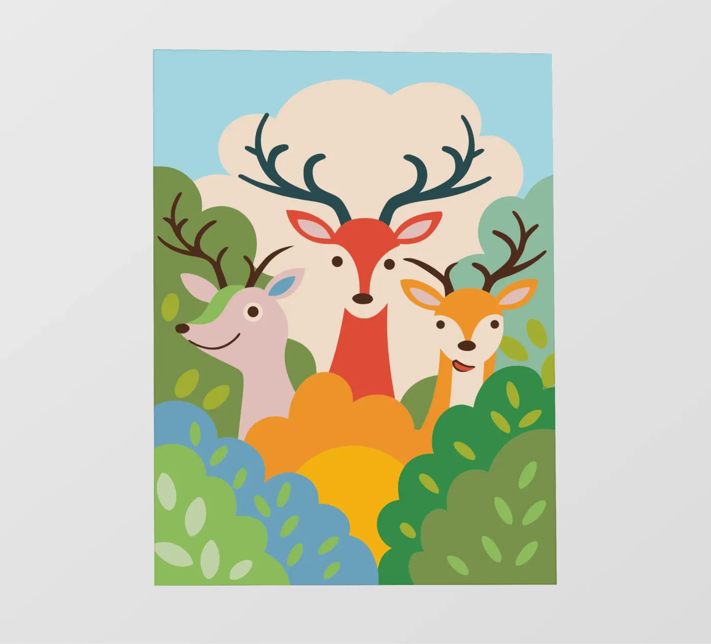 Drie herten fotobehang van CUTE ANIMALS