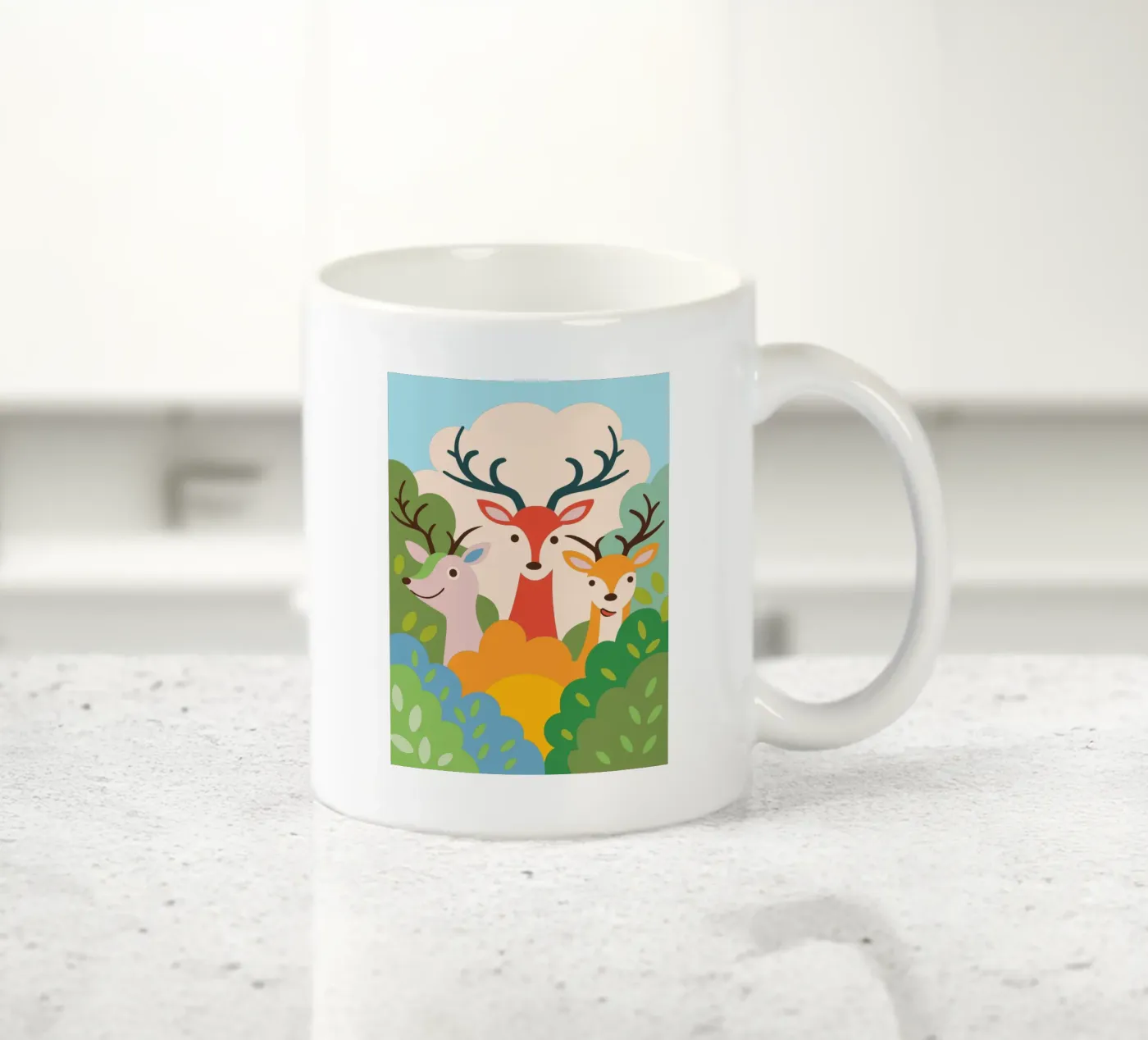 Three Deer ceramic mug by CUTE ANIMALS