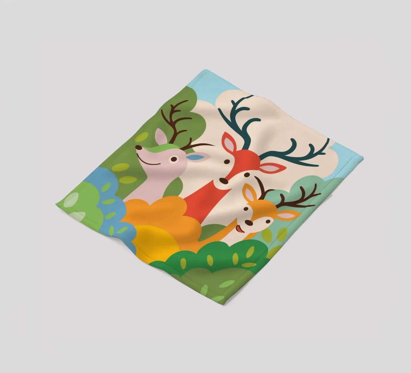 Three Deer Fleecedecke von CUTE ANIMALS