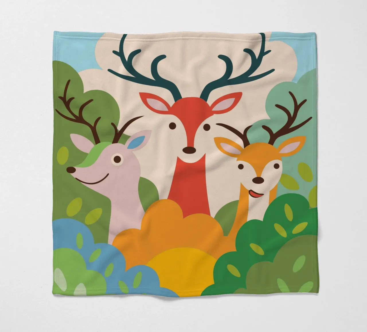 Drie herten fleecedeken van CUTE ANIMALS