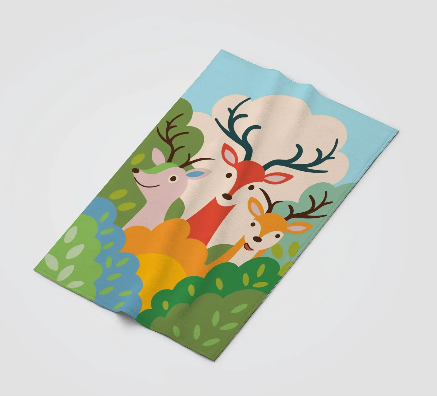 Drie herten fleecedeken van CUTE ANIMALS