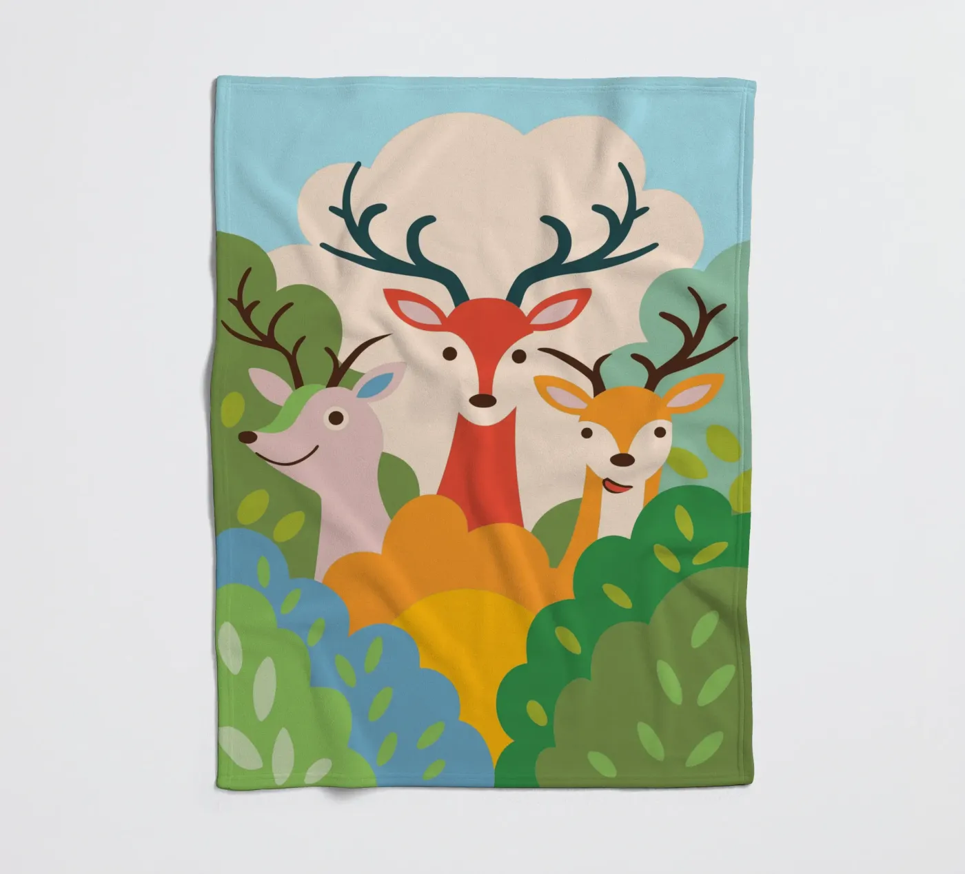 Drie herten fleecedeken van CUTE ANIMALS