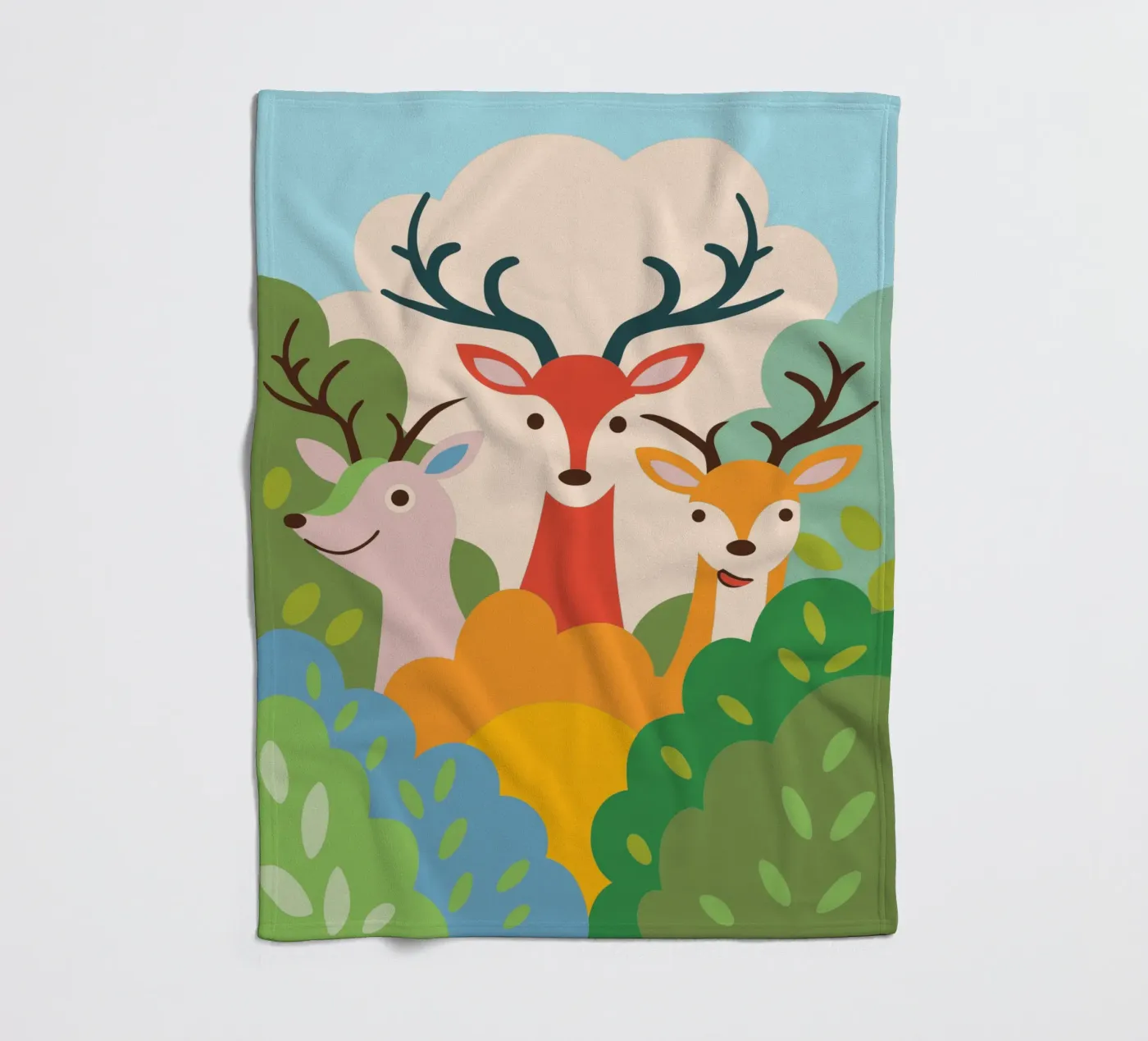 Three Deer Fleecedecke von CUTE ANIMALS