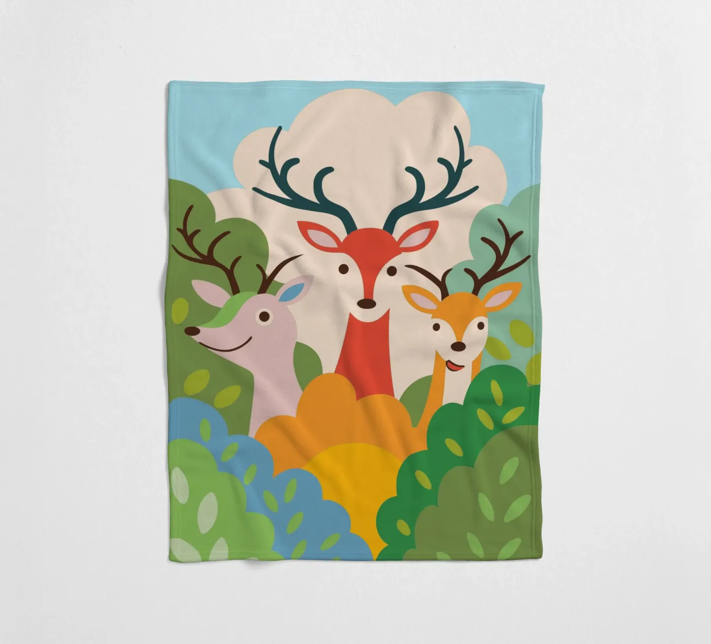 Three Deer Fleecedecke von CUTE ANIMALS