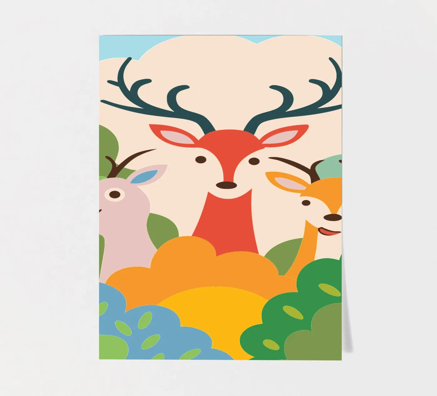 Three Deer sticker sheet by CUTE ANIMALS