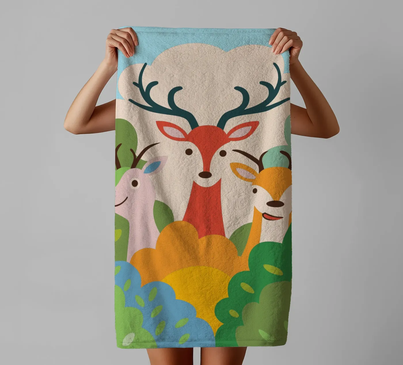 Drie herten badhanddoek van CUTE ANIMALS