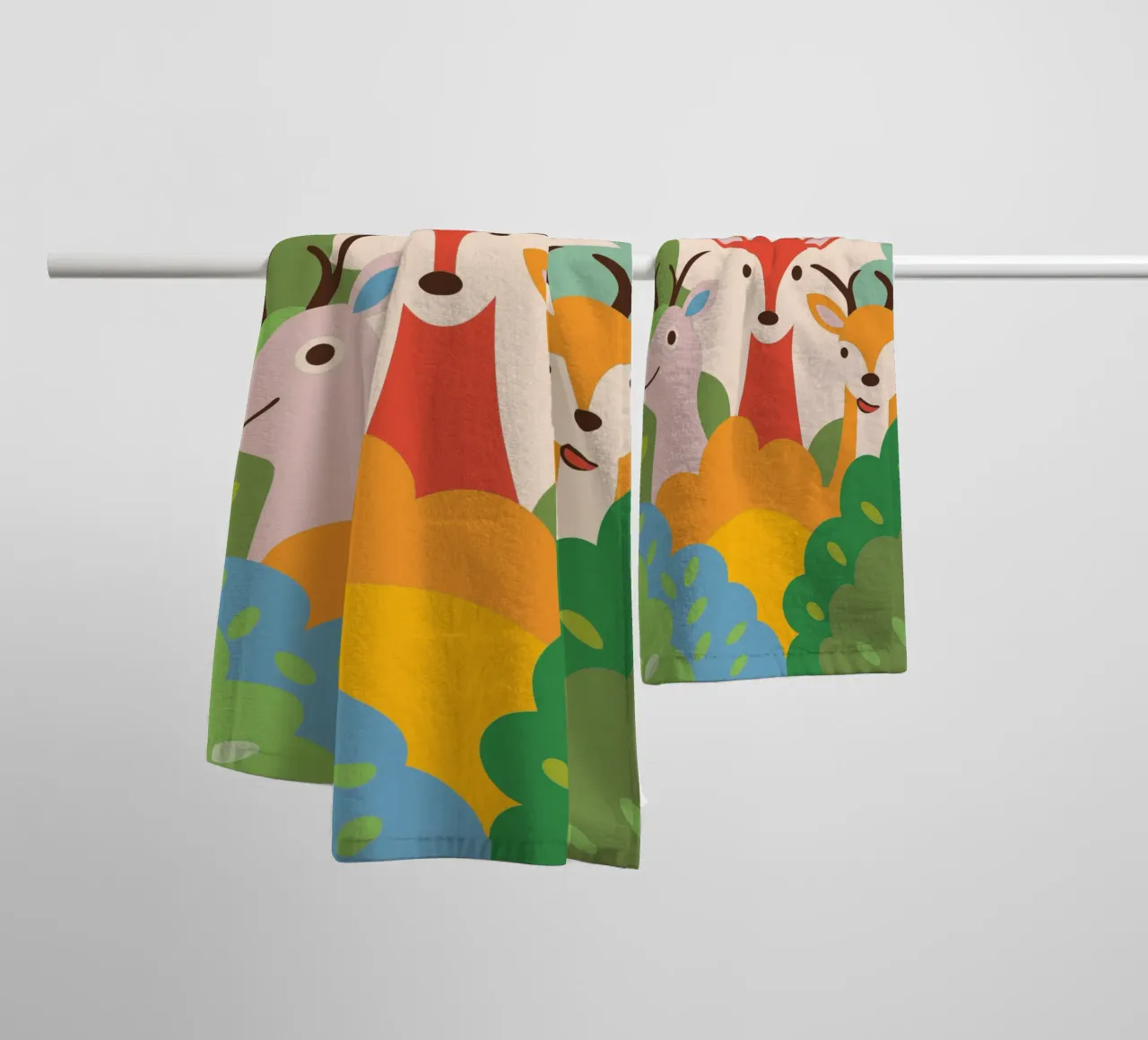 Tre cervi asciugamano da bagno da CUTE ANIMALS