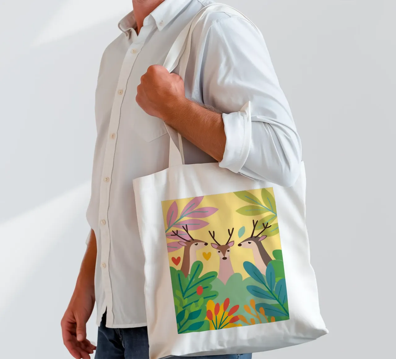 Tre cervi borsa in juta da CUTE ANIMALS