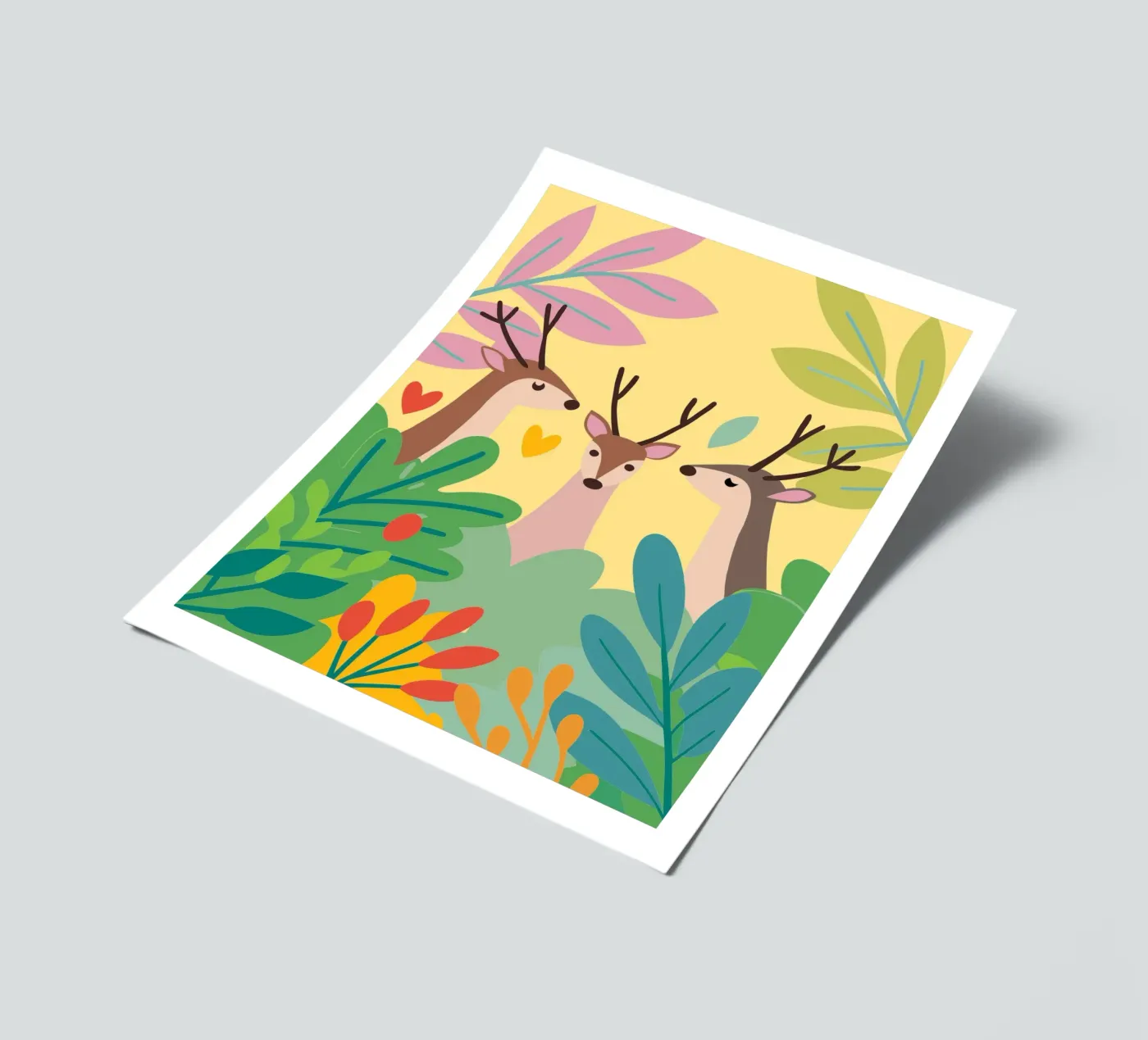 Drie herten stickervel van CUTE ANIMALS