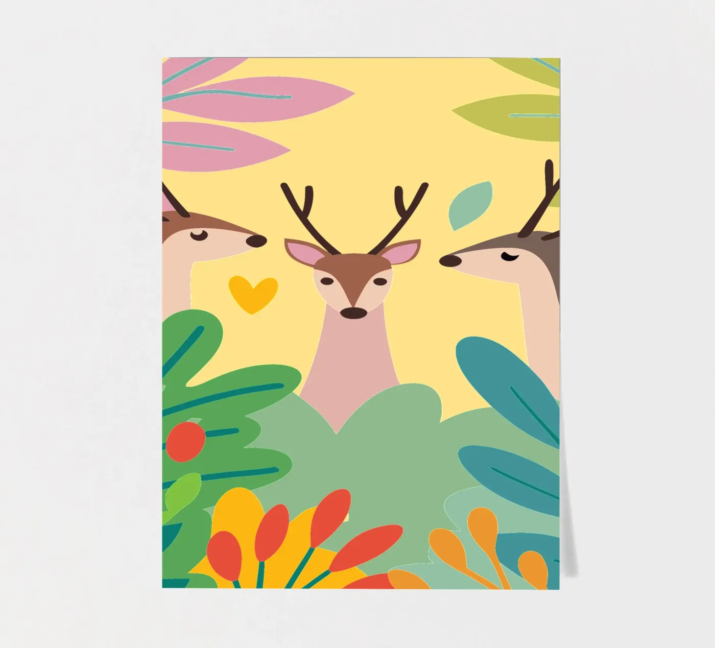 Drie herten stickervel van CUTE ANIMALS