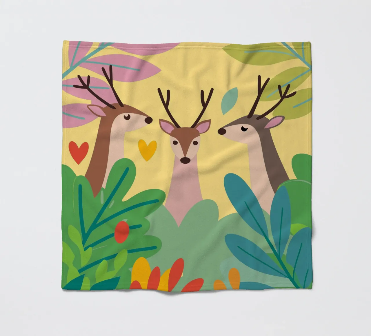 Drie herten fleecedeken van CUTE ANIMALS