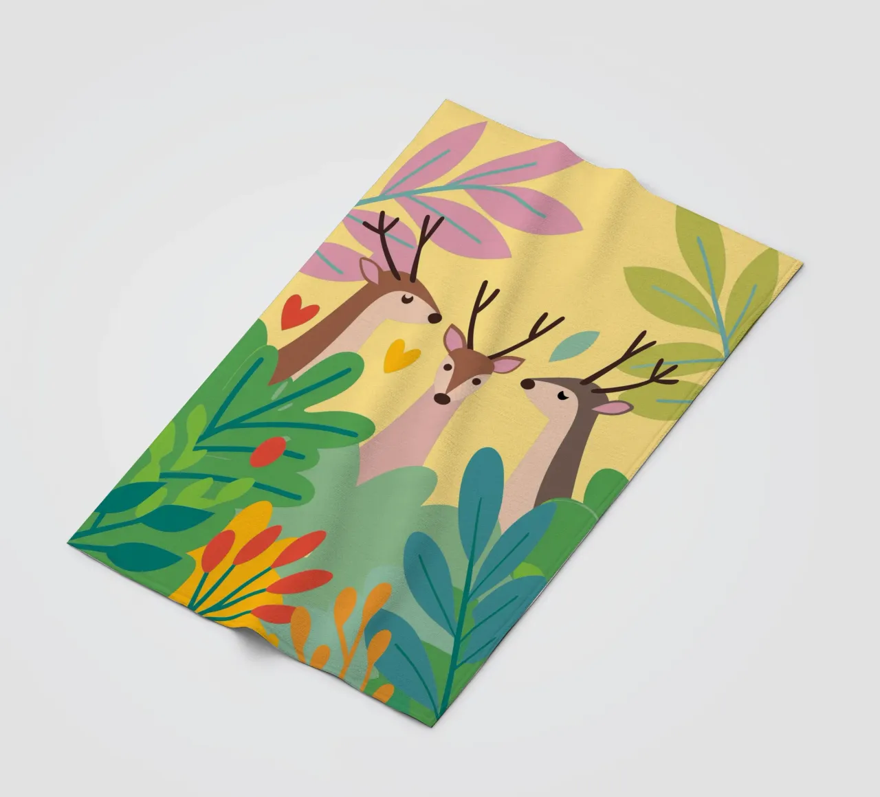 Drie herten fleecedeken van CUTE ANIMALS