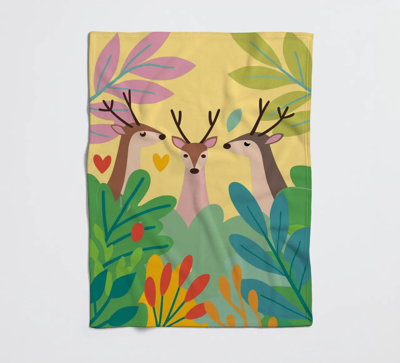 Drie herten fleecedeken van CUTE ANIMALS