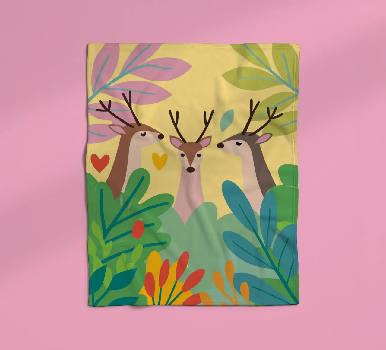 Drie herten fleecedeken van CUTE ANIMALS