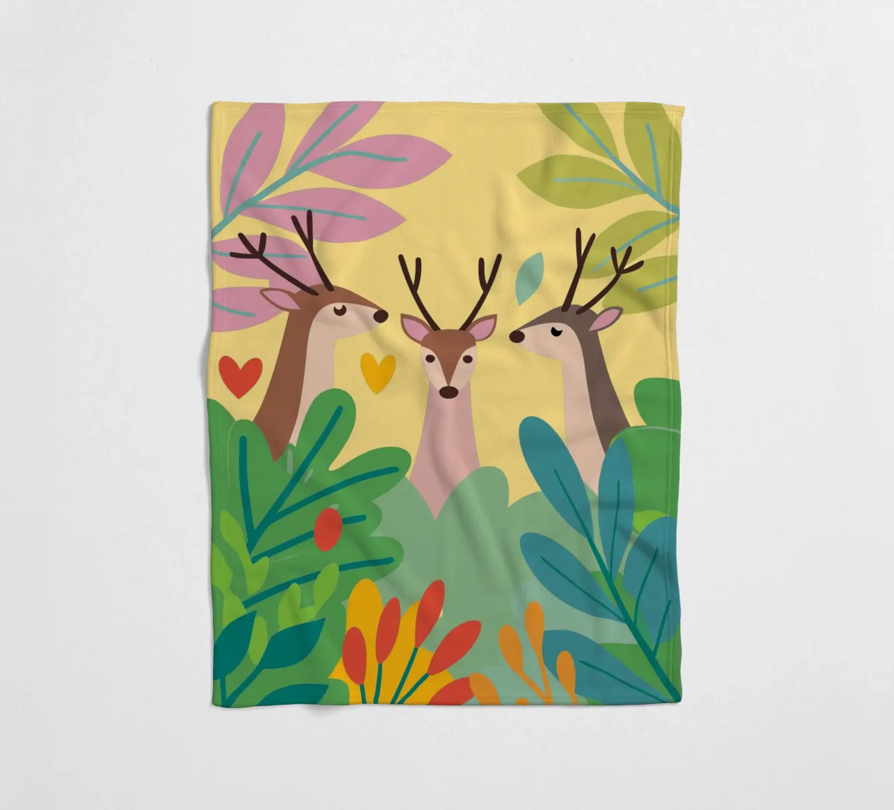 Drie herten fleecedeken van CUTE ANIMALS