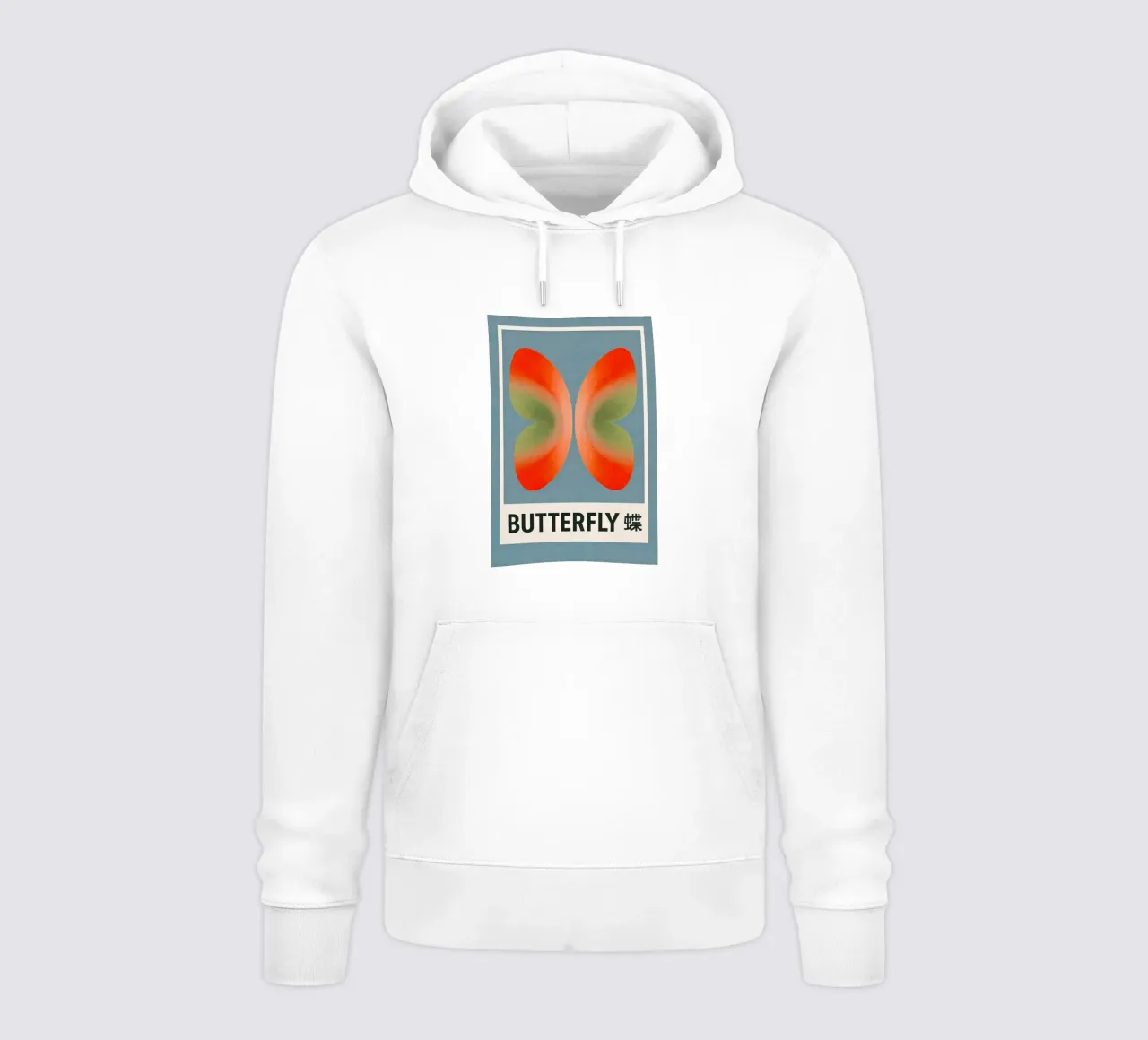 Modern Butterfly Print – Orange Green Gradient Wings hoodie by SMPLE