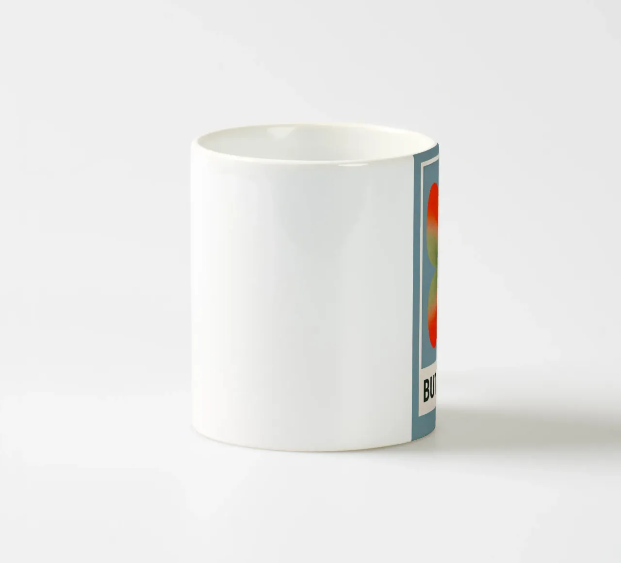Modern Butterfly Print – Orange Green Gradient Wings ceramic mug by SMPLE