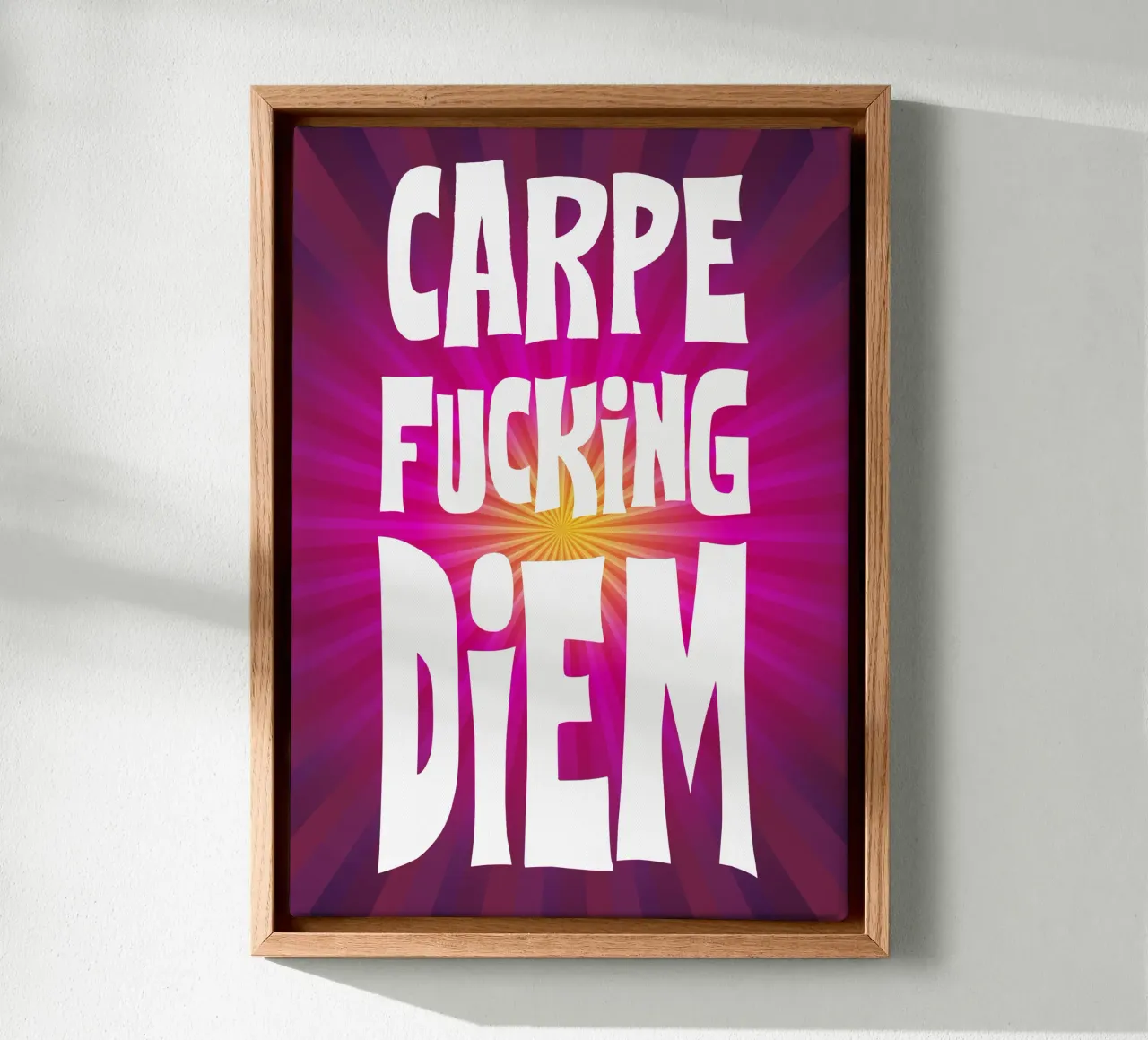 Carpe Diem tela con Cornice a cassetta da Flo Klein