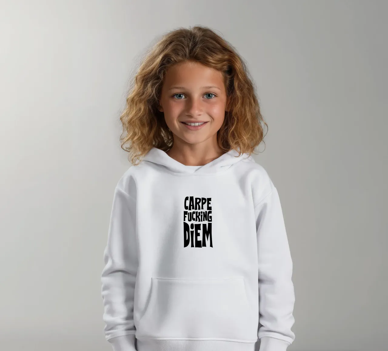 Carpe Diem kids hoodie by Flo Klein
