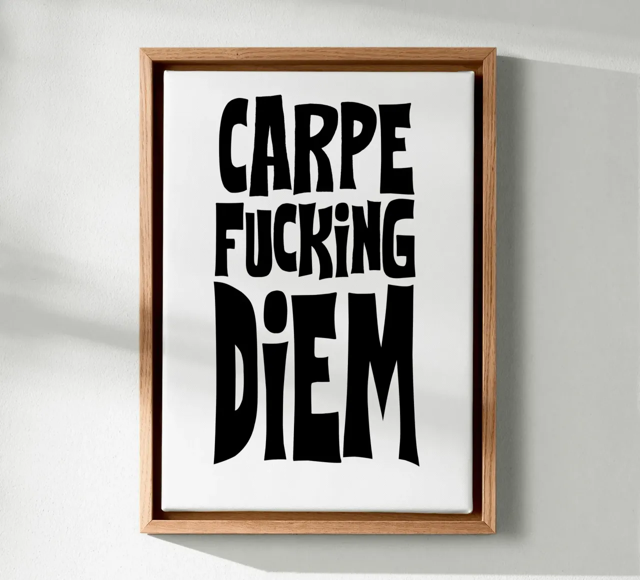 Carpe Diem tela con Cornice a cassetta da Flo Klein