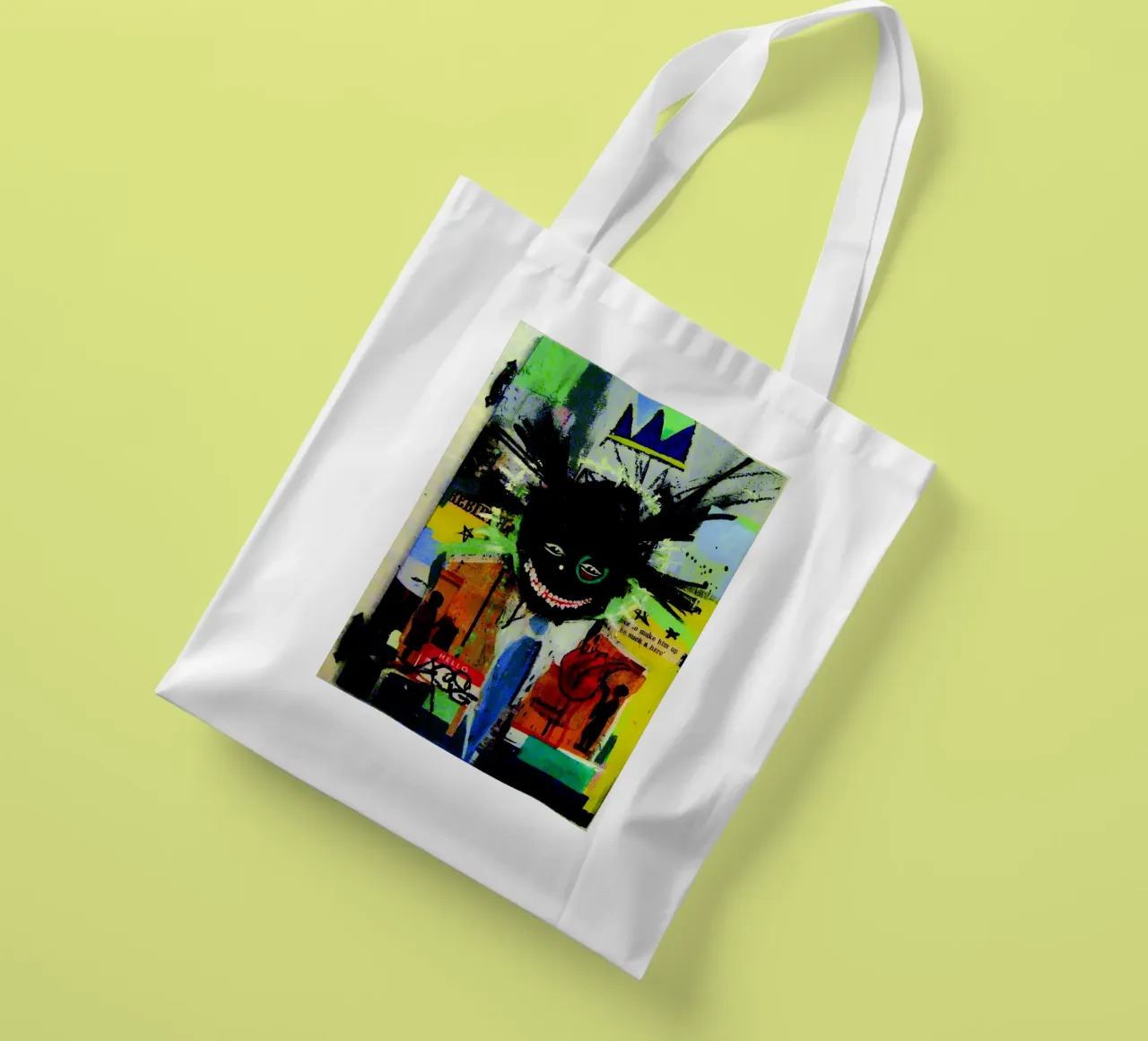 jean michel basquiat - abstract art borsa in juta da Deepness