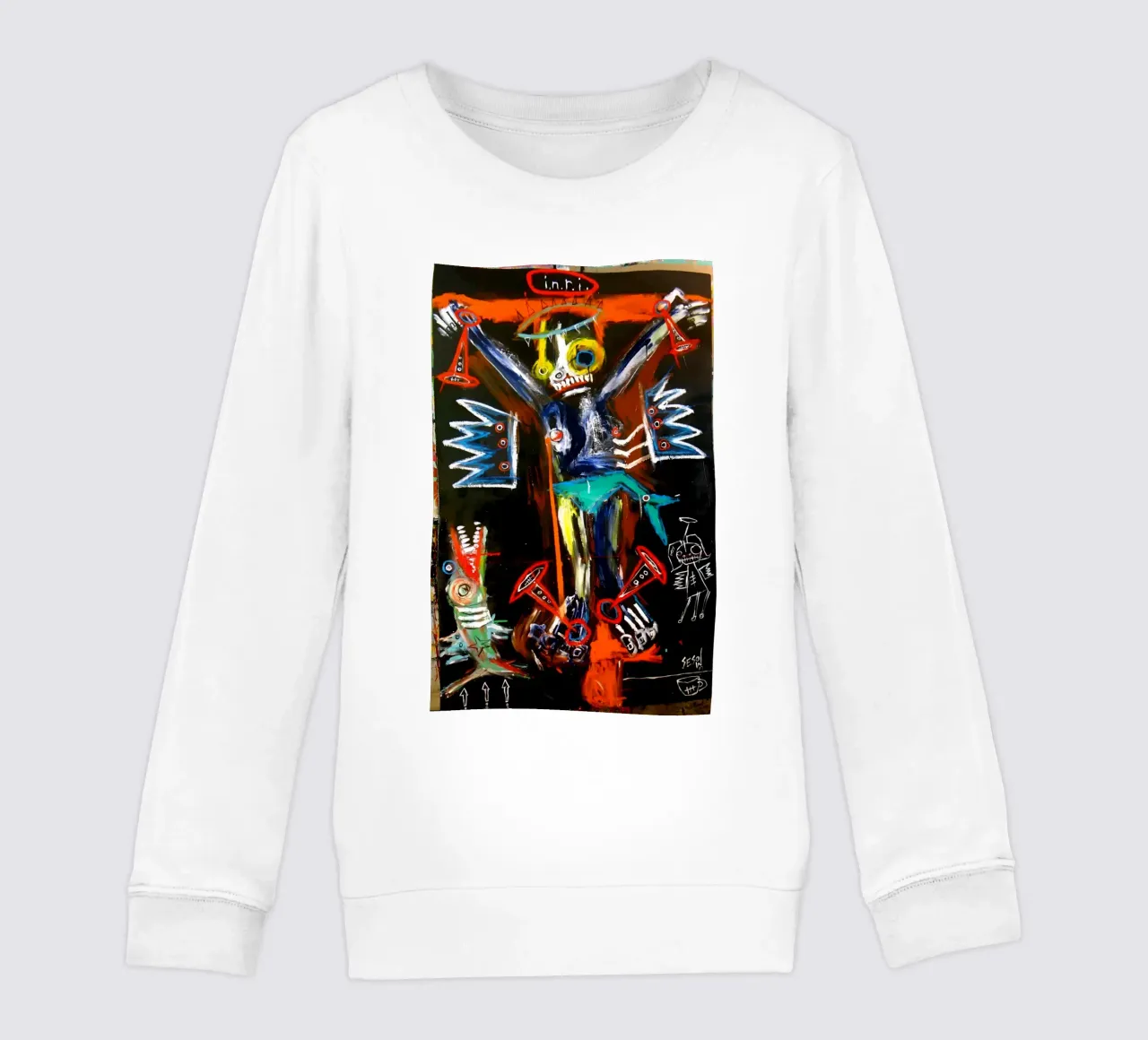 Jean Michel Basquiat - Abstract Man felpa bambino da Deepness