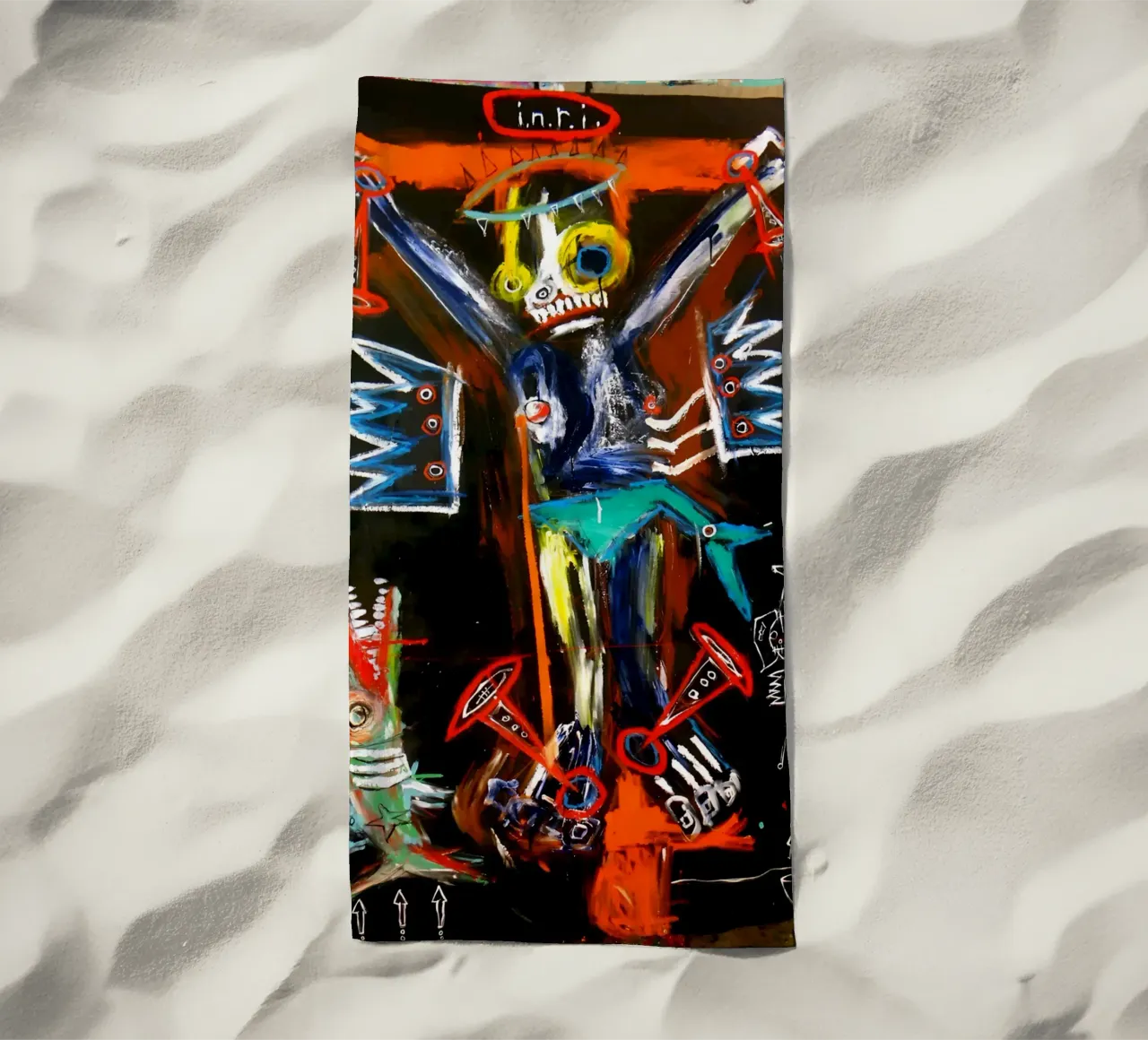 Jean Michel Basquiat - Abstract Man telo mare da Deepness