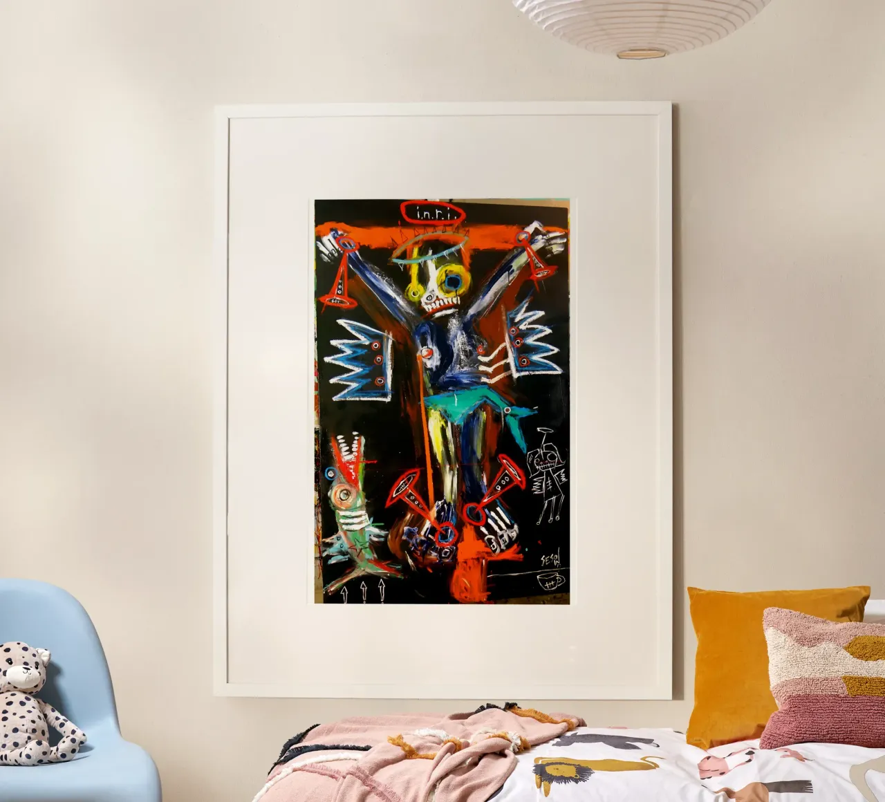 Jean Michel Basquiat - Abstract Man carta hahnemühle da Deepness
