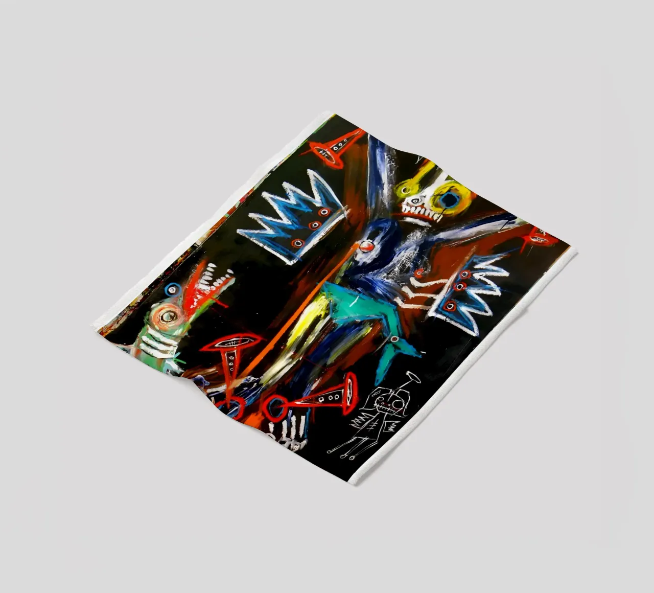 Jean Michel Basquiat - Abstract Man coperta in pile da Deepness