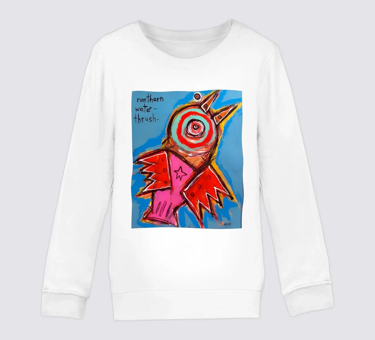 Jean Basquiat - Bird Abstract felpa bambino da Deepness