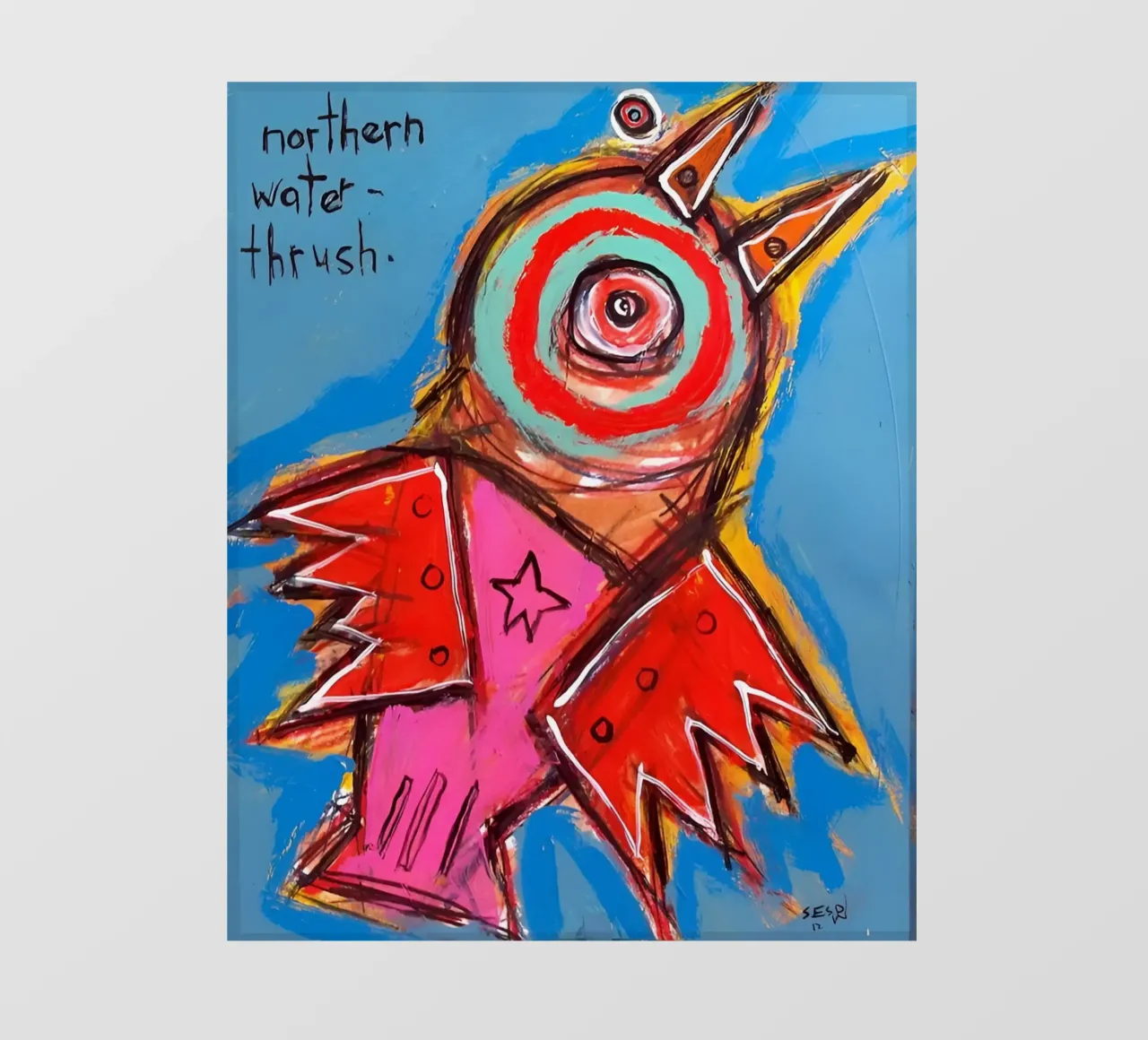 Jean Basquiat - Bird Abstract telo in pvc da Deepness