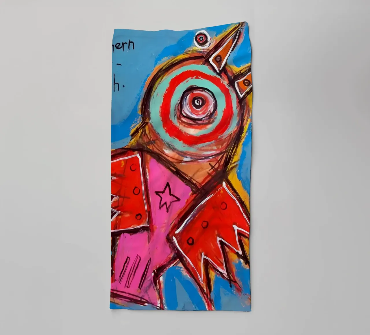 Jean Basquiat - Bird Abstract asciugamano da bagno da Deepness