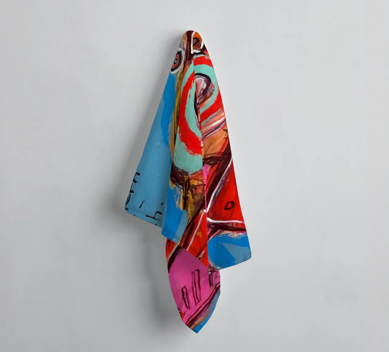 Jean Basquiat - Bird Abstract asciugamano da bagno da Deepness