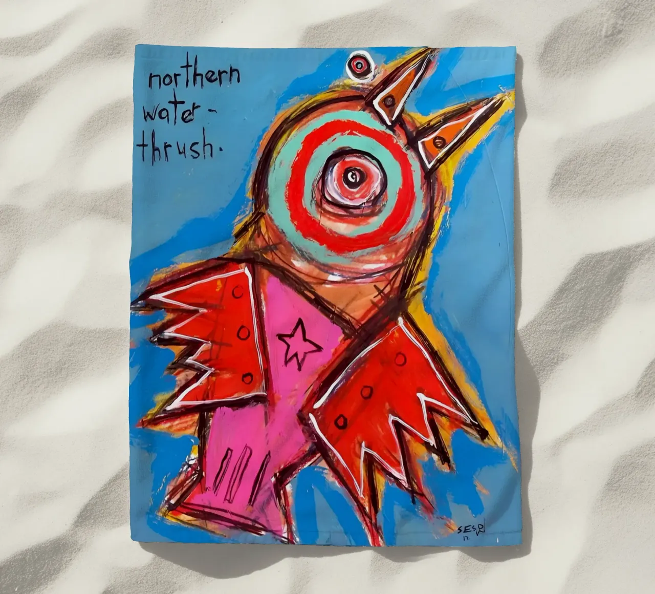 Jean Basquiat - Bird Abstract telo mare da Deepness