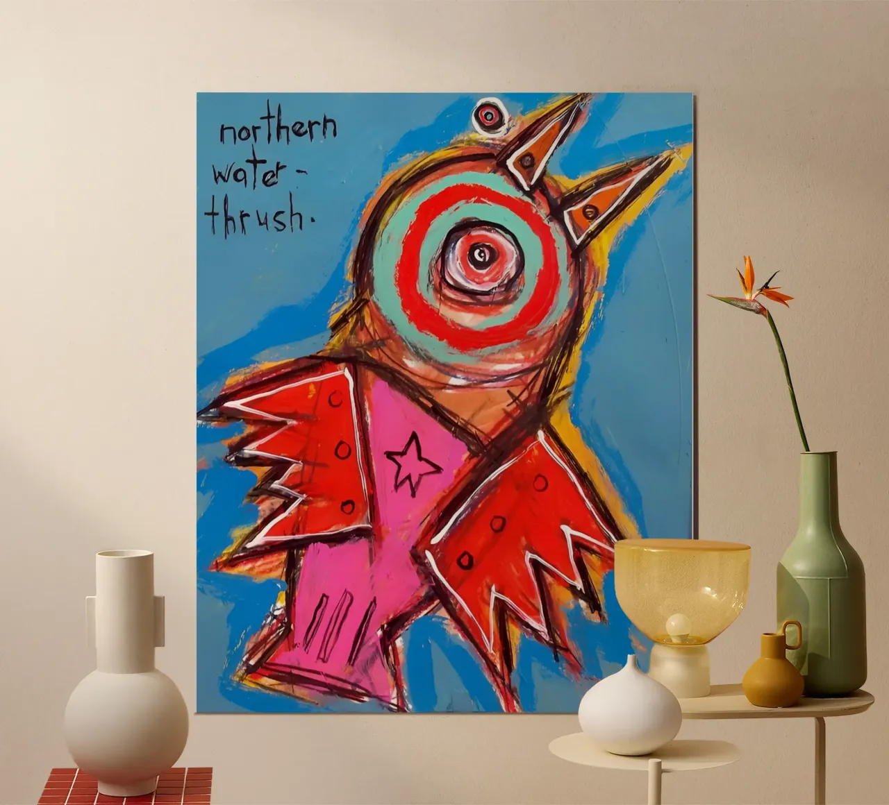 Jean Basquiat - Bird Abstract carta hahnemühle da Deepness