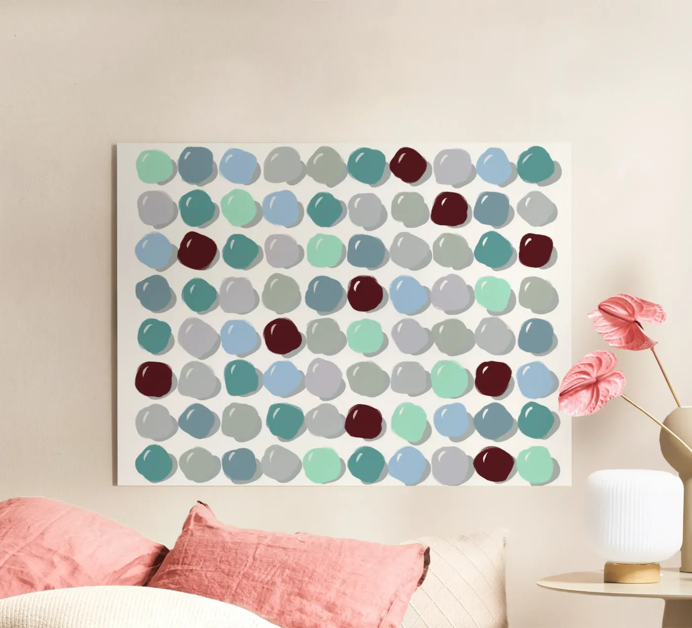 Pebbles Blue acrylic glass by Viola