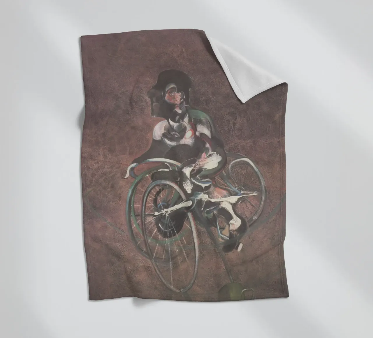 Georges Cyclist fleece blanket by Collins Shop