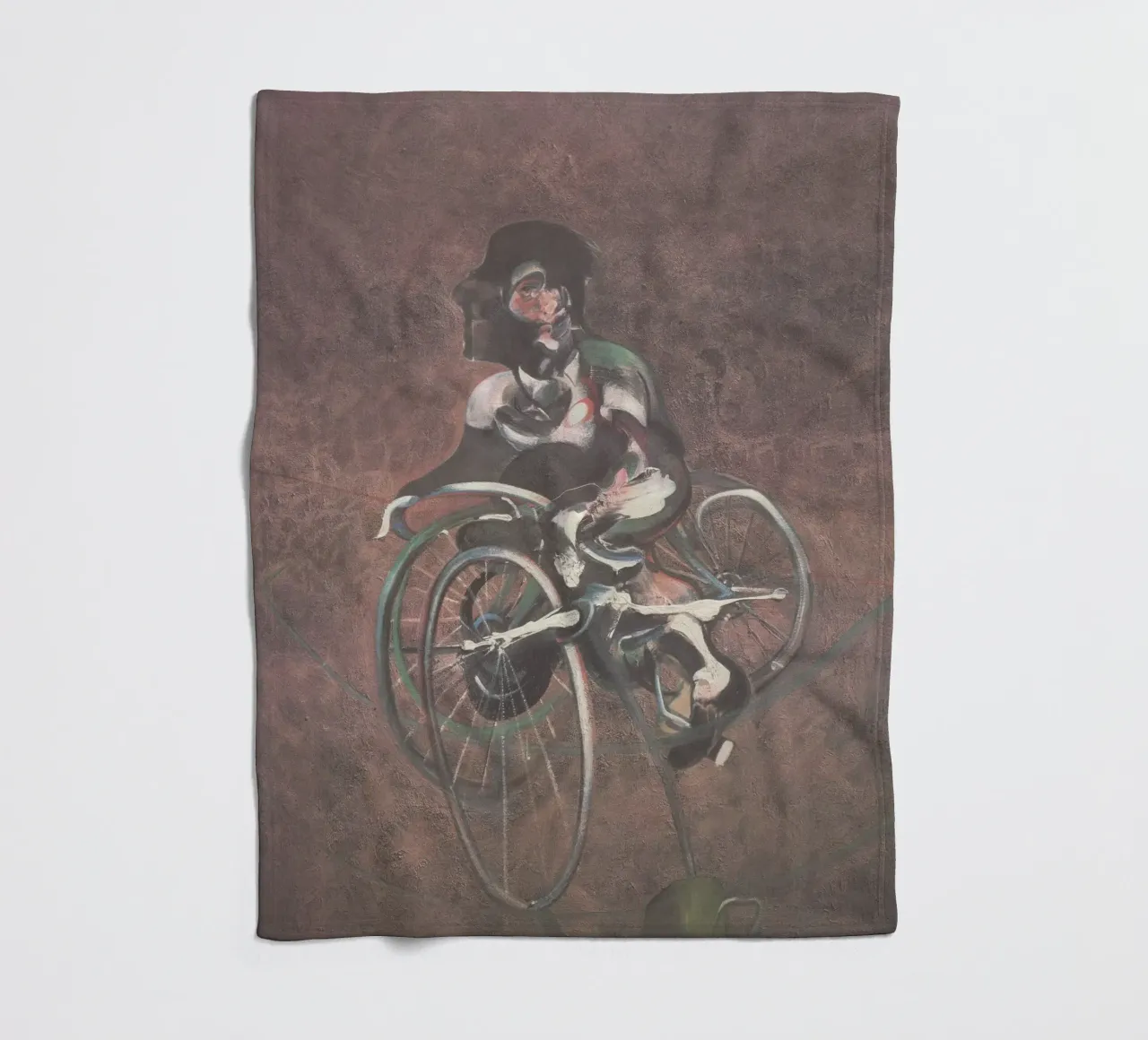 Georges Cyclist fleece blanket by Collins Shop