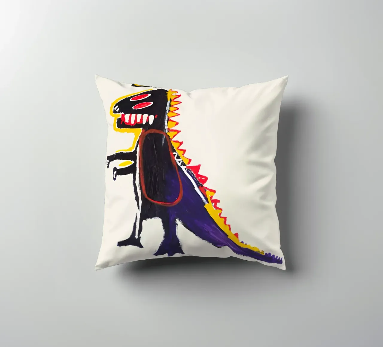 Jean Basquiat - Artist decorative cushion by Deepness