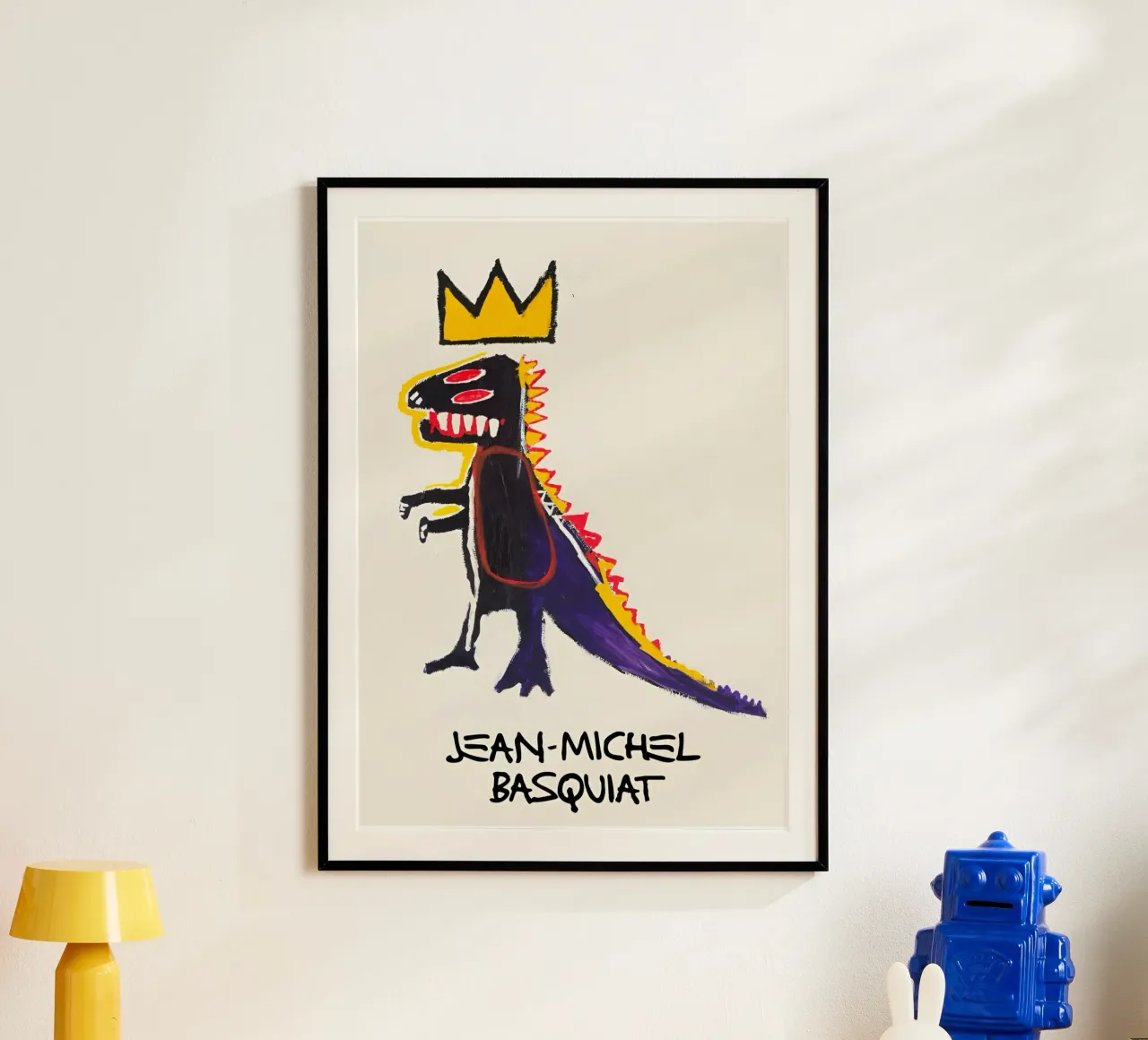Jean Basquiat - Artist poster met aluminium frame van Deepness