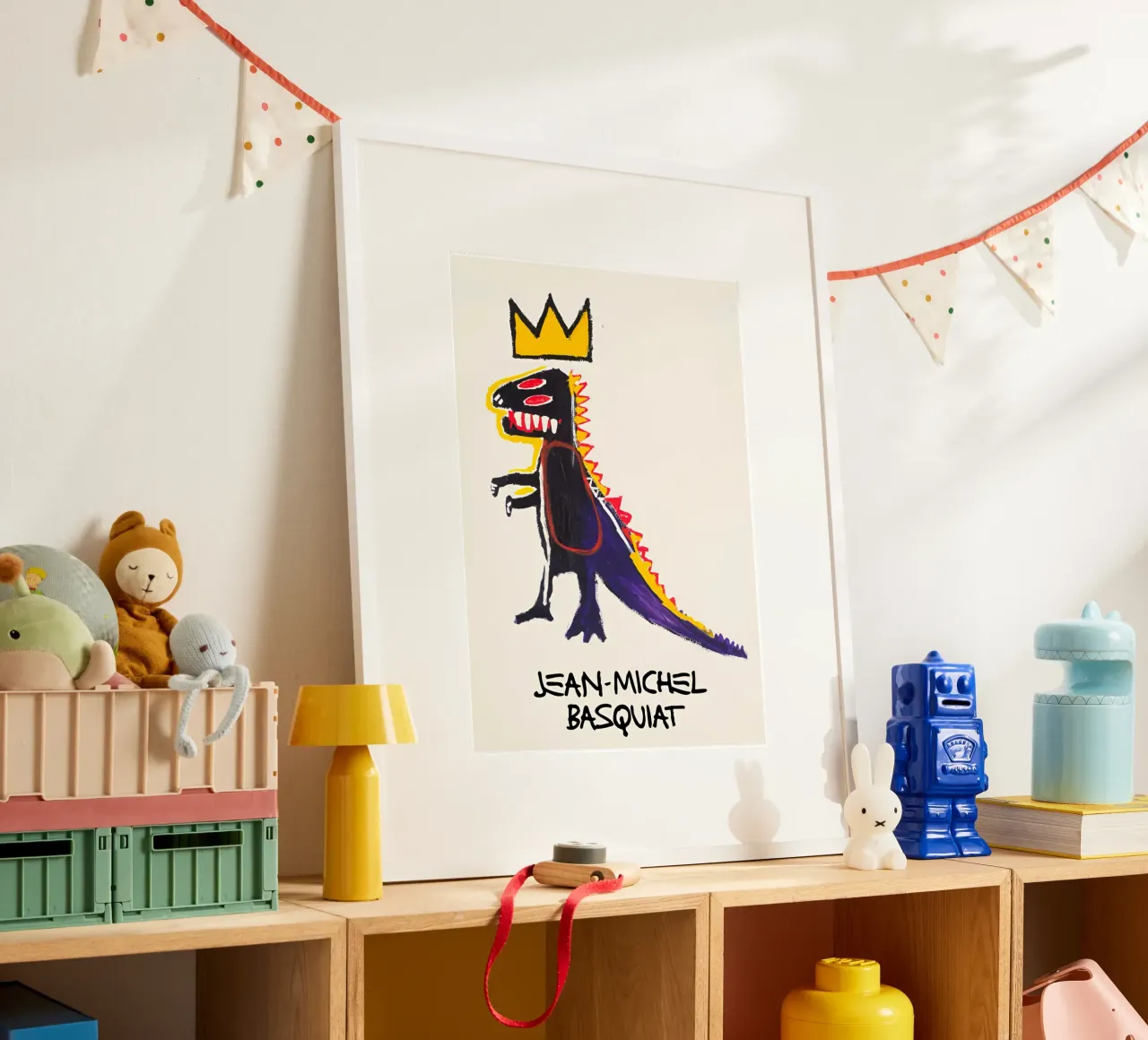 Jean Basquiat - Artist poster met aluminium frame van Deepness