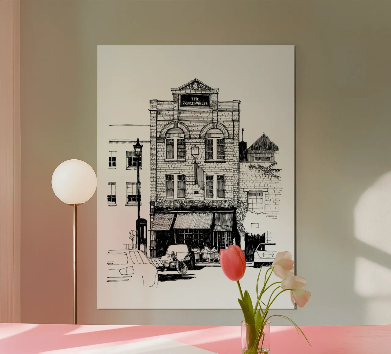 Cleaver Square! poster con telaio in legno da Richard Hood