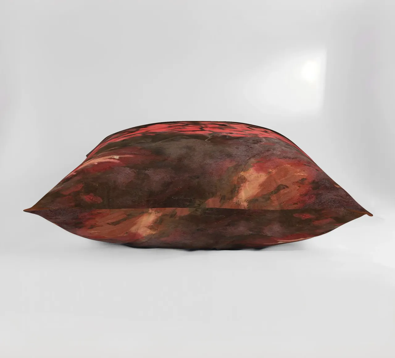 Tela ad olio astratta Explosive Red Mid cuscino da Collins Shop