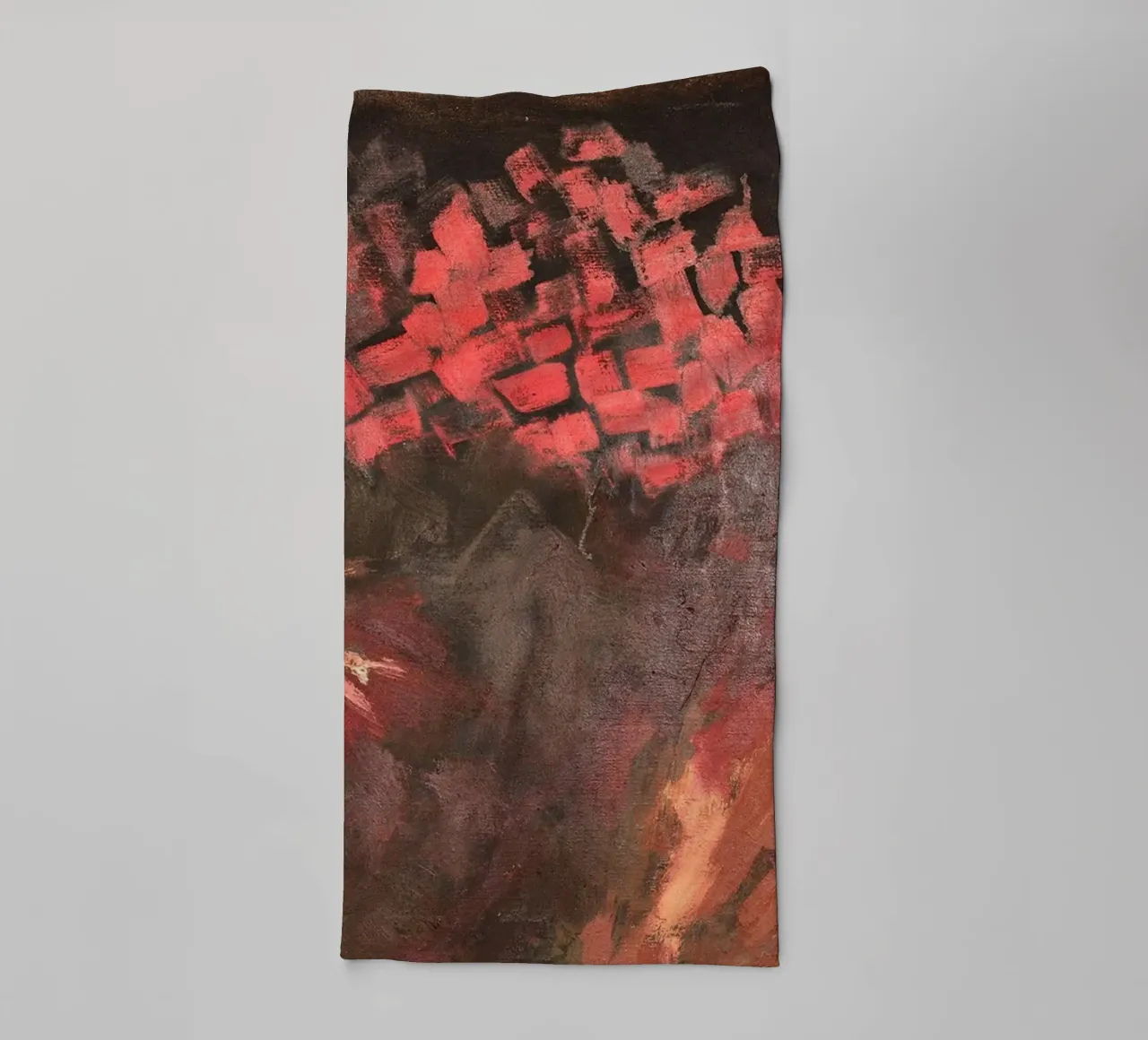 Abstract Oil Canvas Explosive Red Mid towel by Collins Shop