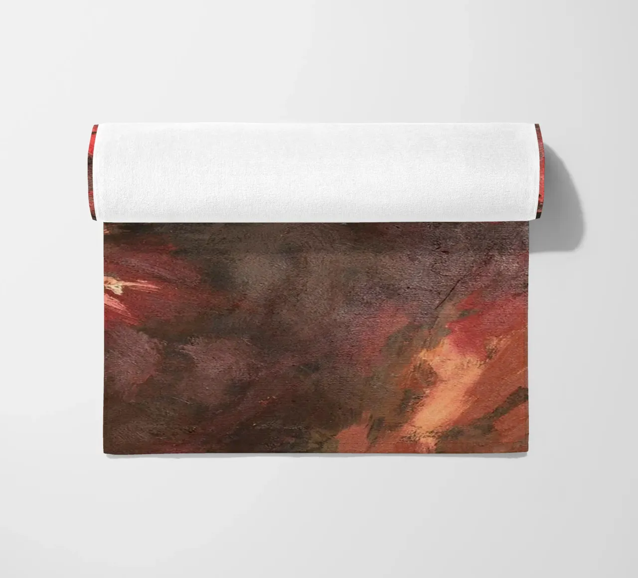 Abstract Olieverf Canvas Explosief Rood Mid strandhanddoek van Collins Shop