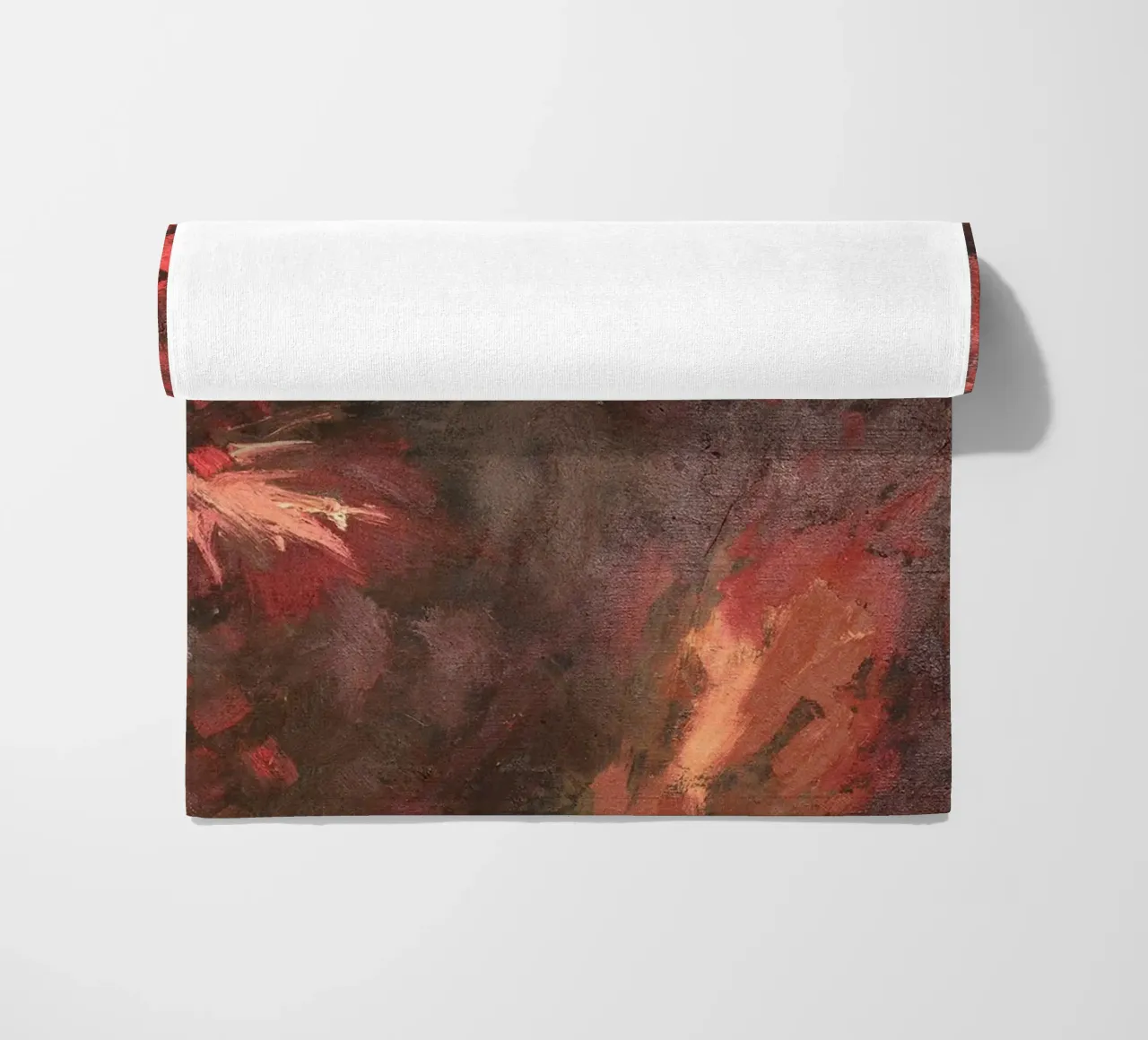 Abstract Olieverf Canvas Explosief Rood Mid strandhanddoek van Collins Shop