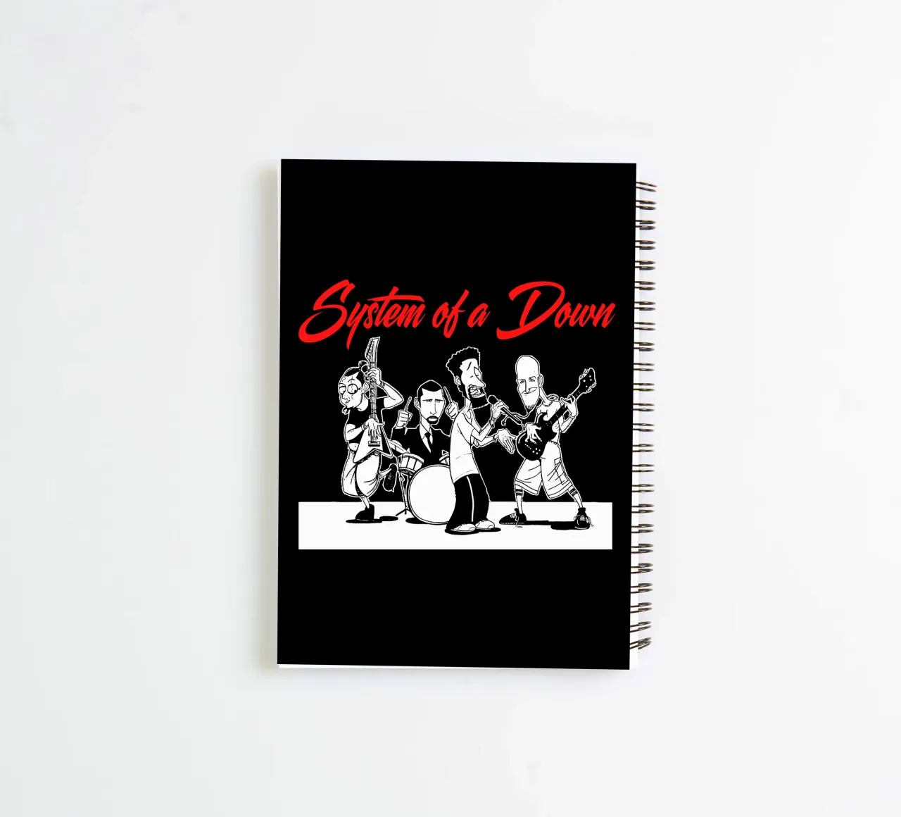 Maglietta classica dei System Of A Down diario ad anelli da ninetyfourdesign_