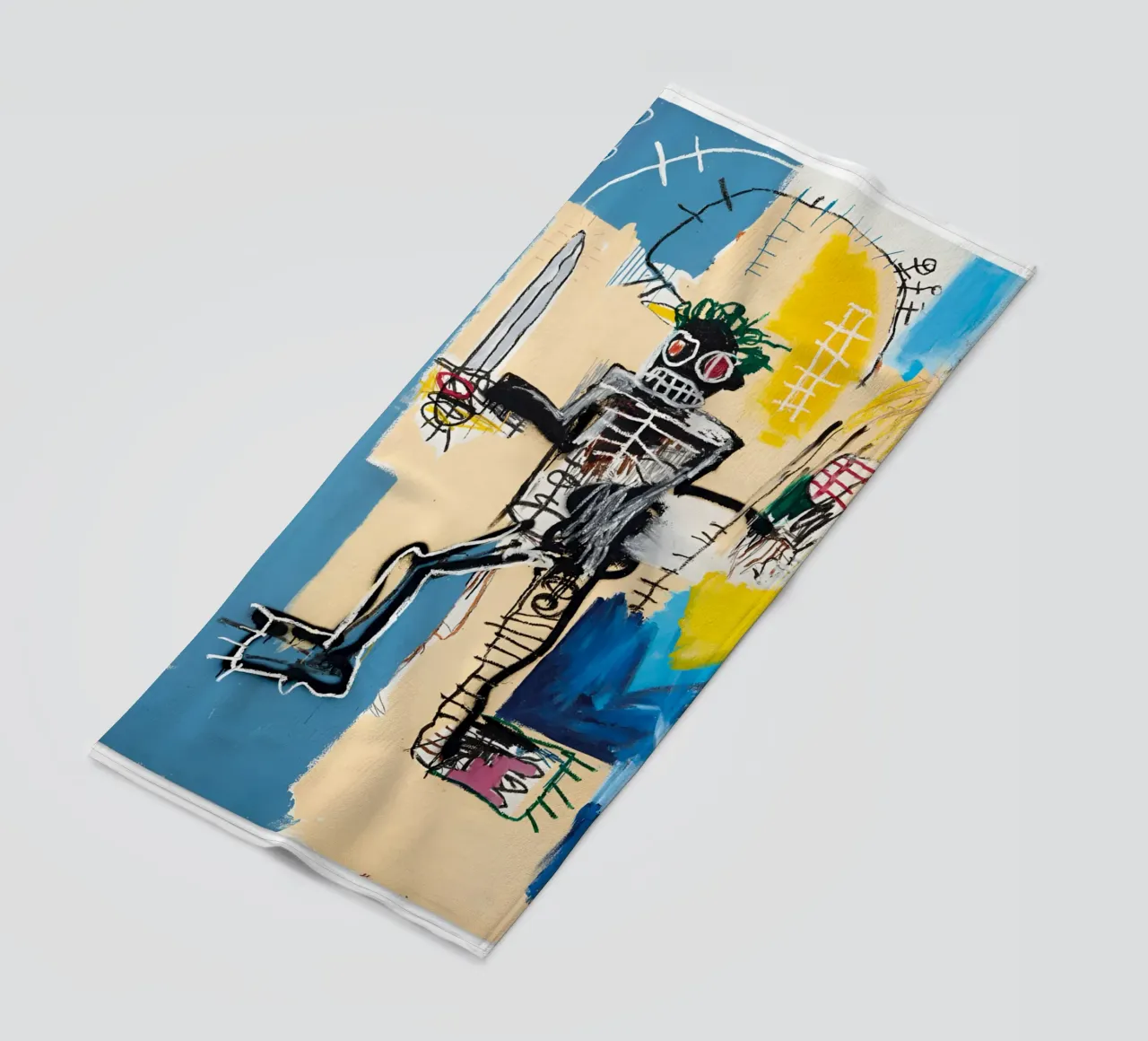 Michel Basquiat - American artist beach towel by Tara Bergener