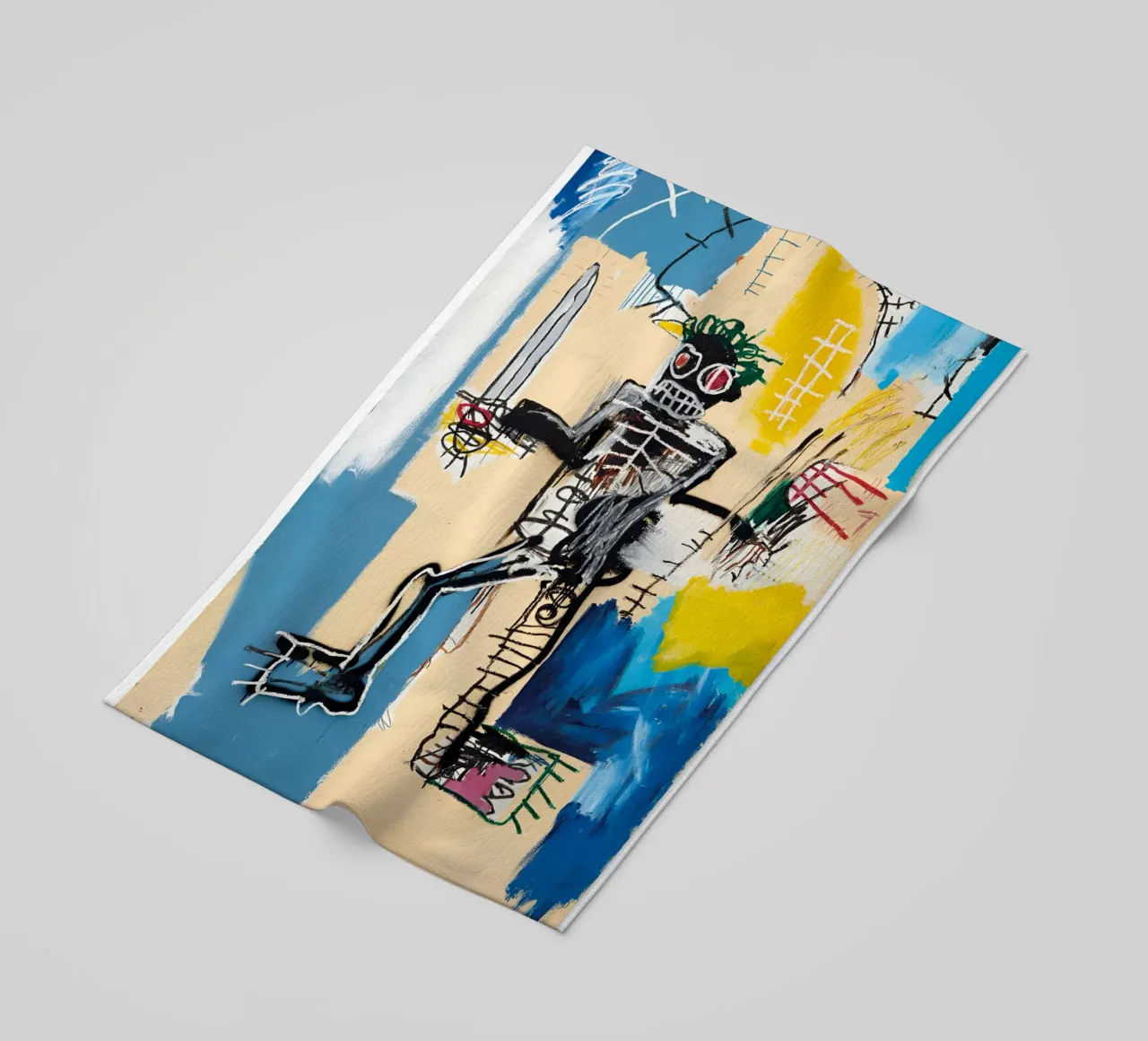Michel Basquiat - American artist beach towel by Tara Bergener