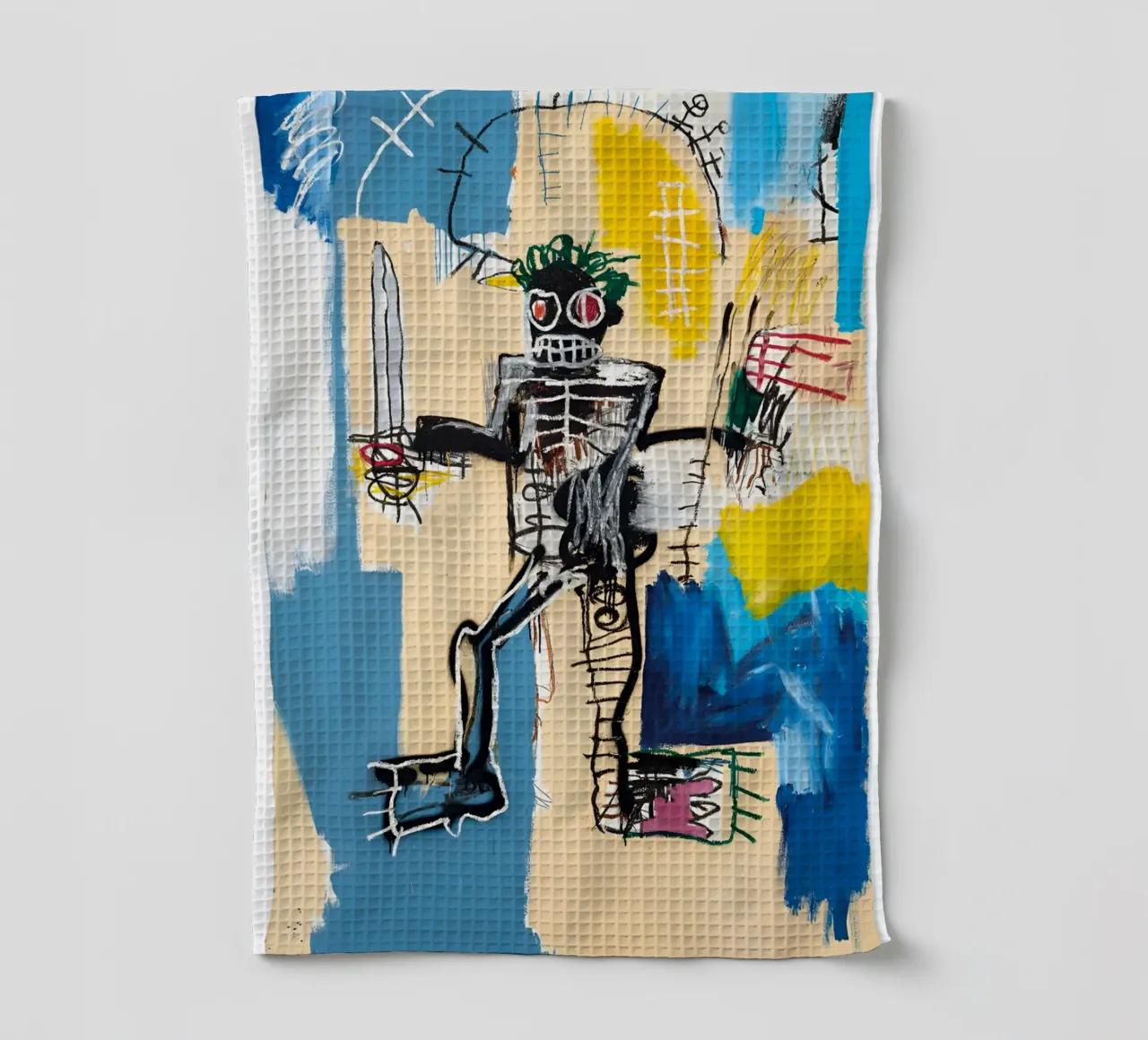 Michel Basquiat - American artist tea towel by Tara Bergener